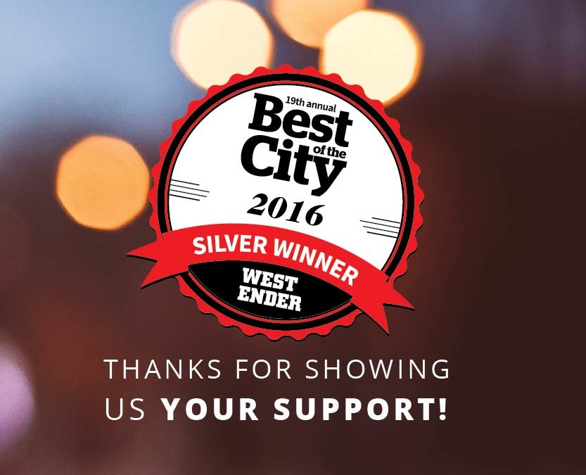 Thanks Van City for voting us Best of the City